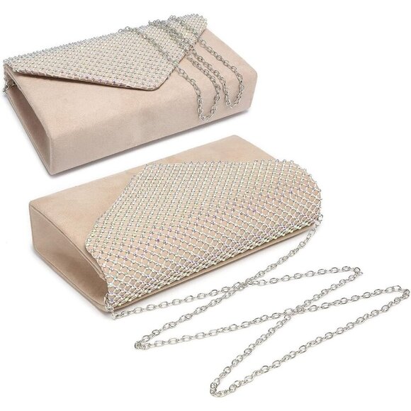 Women's Sparkle Rhinestone Evening Purses Clutch Bags for Prom Cocktail Party - Picture 5 of 5